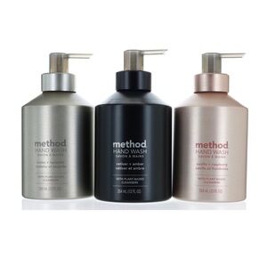 Gel Hand Wash Method Luxury Scent Plant-Based Cleansers Reusable Bottles New